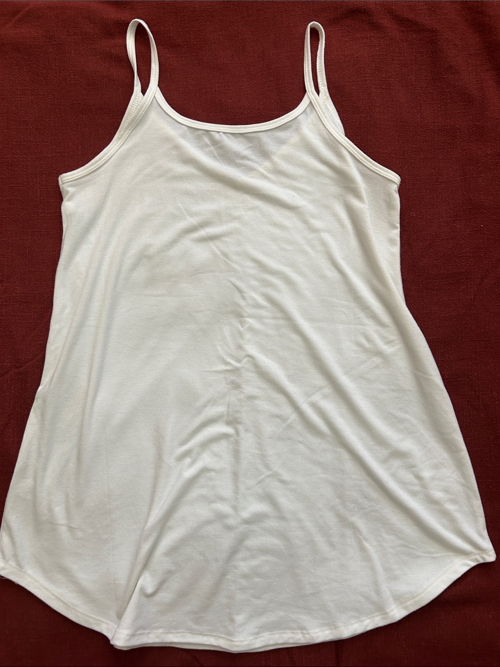 Zenana Outfitters 2- Sided Neckline White Spaghetti Strap Camisole